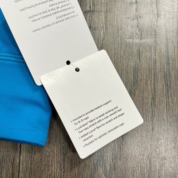 Lululemon NWT Energy Longline Bra *Medium Support, B–D Cups Hawaiian Blue - Picture 4 of 9